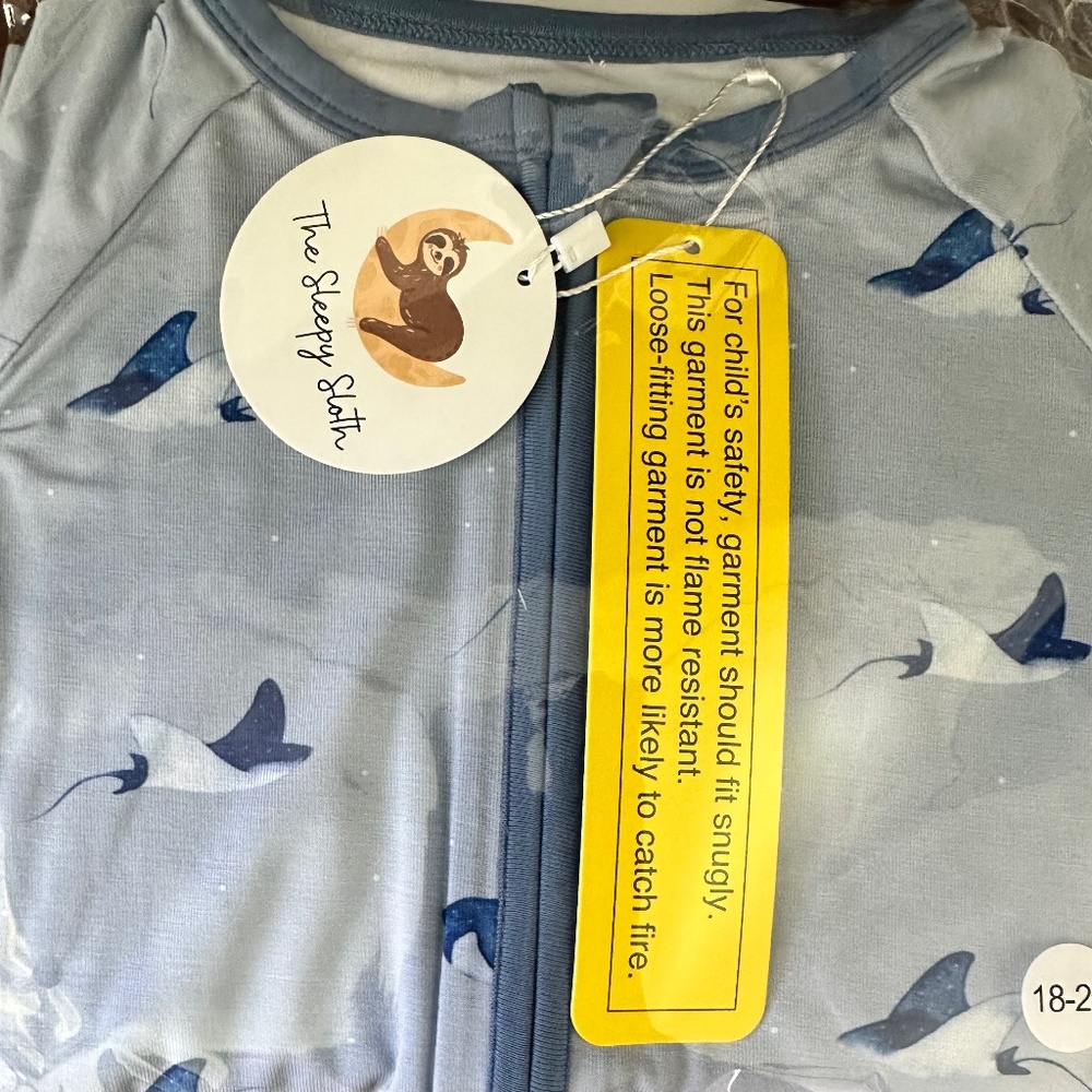 The sleepy sloth sting rays shorty 18-24 months